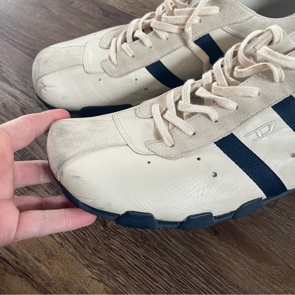Diesel Y2K cream leather trainers 13 - Picture 6 of 10
